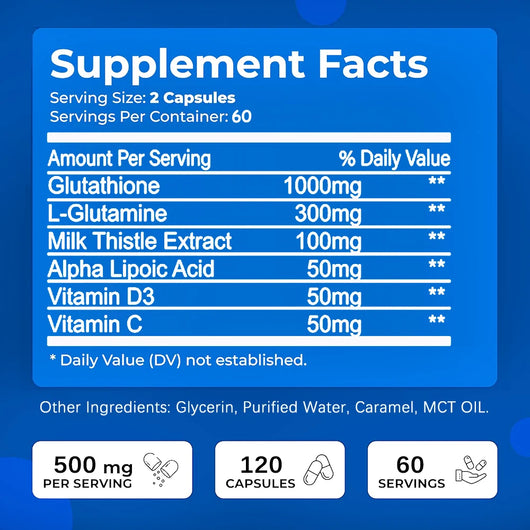 GLP-1 Metabolic Support Glutathione 1000mg